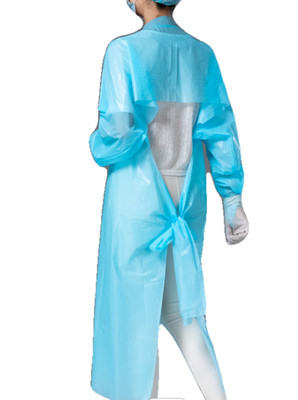 Водостойкая устранимая мантия CPE, пластиковые медицинские мантии Breathable